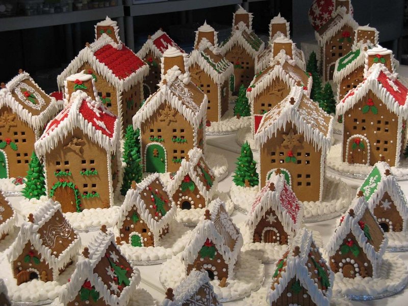 Gingerbread houses by Trish Moroz, "the Gingerbread Lady," will be on display at the Holly Berry Fair on Saturday at the Rockport Opera House.