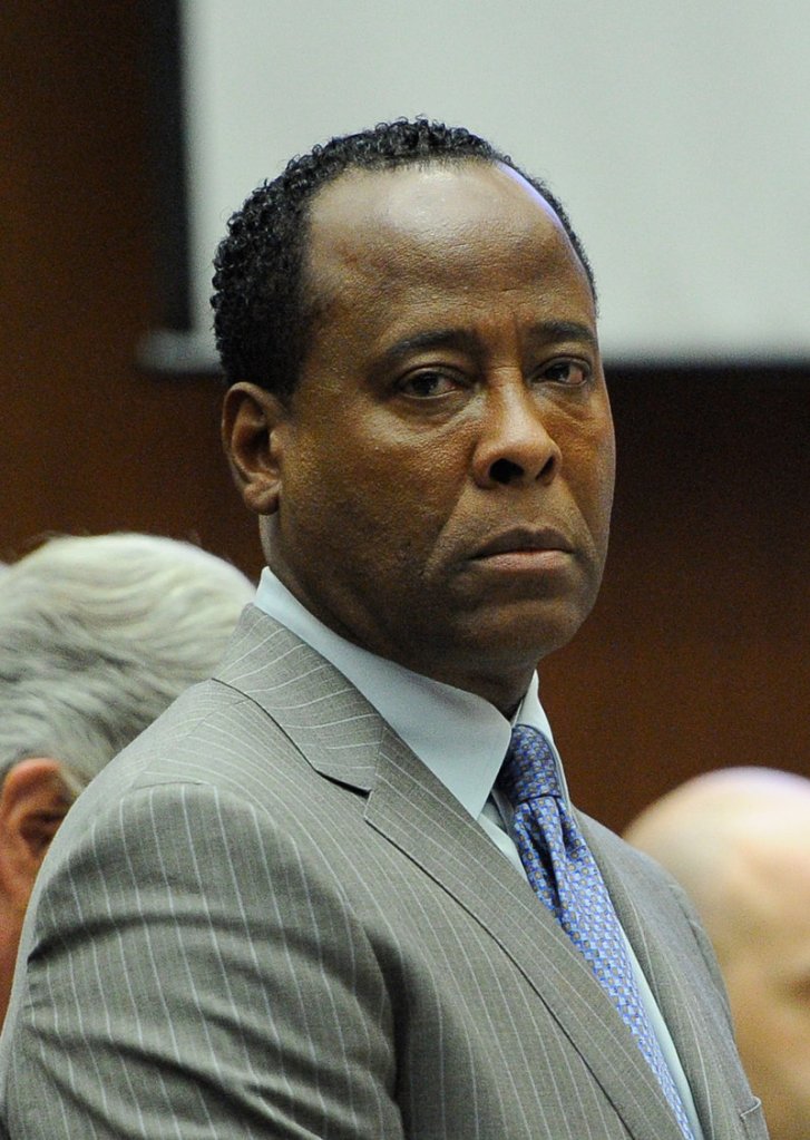 Dr. Conrad Murray, above, could serve the maximum four-year term for involuntary manslaughter in the death of Michael Jackson, below, if a judge agrees with prosecutors' recommendation at Murray’s sentencing today.