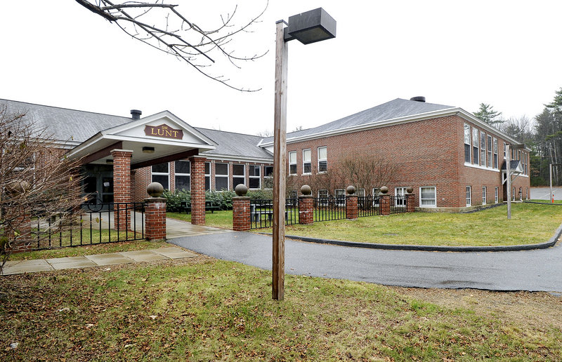 In June, Falmouth voters rejected a plan to redevelop the Lunt school building, above, and the Plummer-Motz school into a community center and a library after lengthy debate.