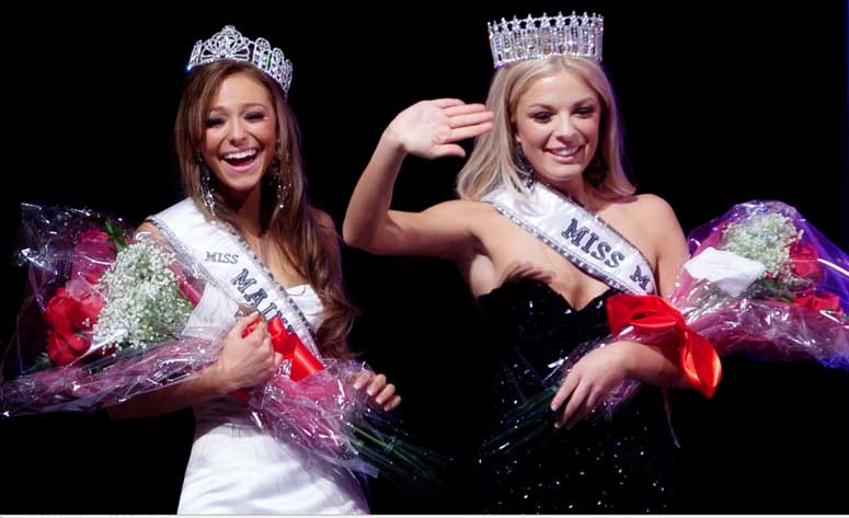 Miss Teen Maine Molly Fitzpatrick, left, and Miss Maine USA Rani Williamson.