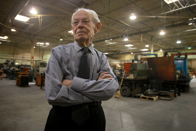 Al Churchill doesn’t let age slow him down at his job working for Magnetool in Troy, Mich. The 97-year-old still reports for work five days a week at the company he founded, where he has been president for six decades. 04000000 08000000 FIN HUM krtbusiness business krtfeatures features krthumaninterest human interest krtnational national krtedonly mct 08003000 ODD PEO people 14024005 FEA krtseniors senior citizen krtsocialissue social issue SOI 2011 krt2011