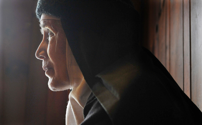 Mother Dolores Hart, photographed Thursday at the Abbey of Regina Laudis monastery in Bethlehem, Conn.