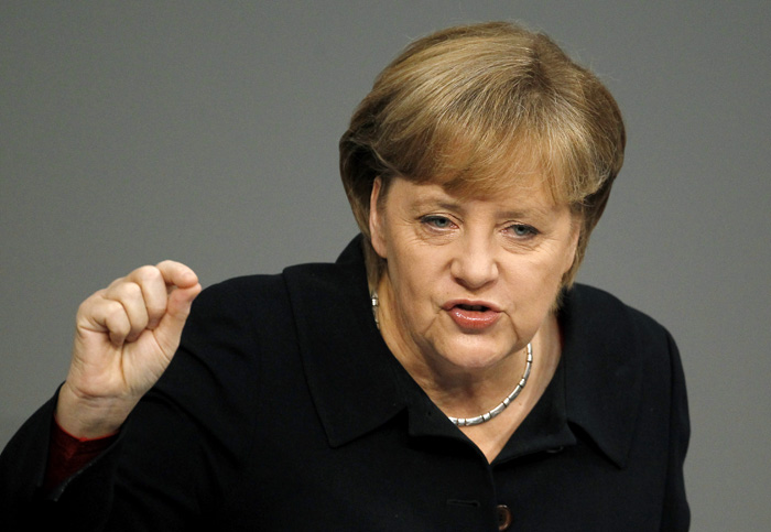 German Chancellor Angela Merkel: ". . . Fears or concerns that we are reading about or hear that Germany wants to dominate Europe or some such . . . That is absurd."
