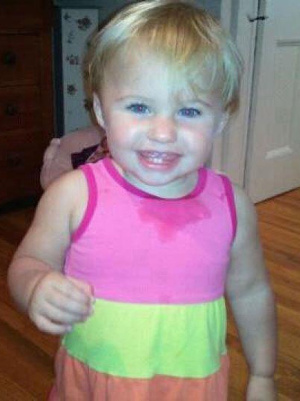 This undated photo obtained from a Facebook page shows missing toddler Ayla Reynolds.