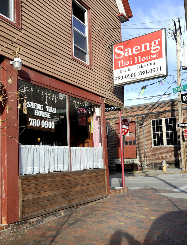 Saeng Thai House in Portland sits across Congress Street from the Maine Medical Center garage.