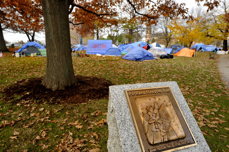Occupy Portland's tent city in Lincoln Park.