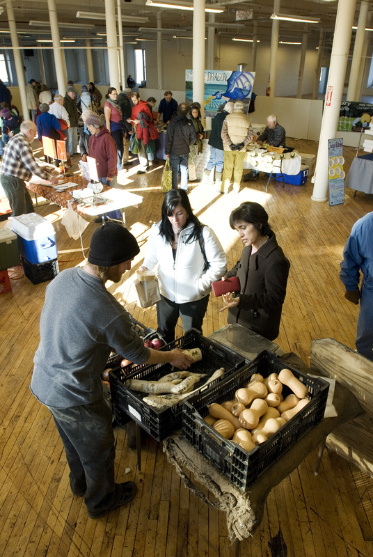 At the Brunswick Winter Market in the Fort Andross mill, there are more than 56 vendors selling artisans’ crafts as well as farm-grown produce. The market attracts about 1,000 shoppers each Saturday. With new winter markets in South Portland and Saco, Maine now has more than 20 indoor venues.