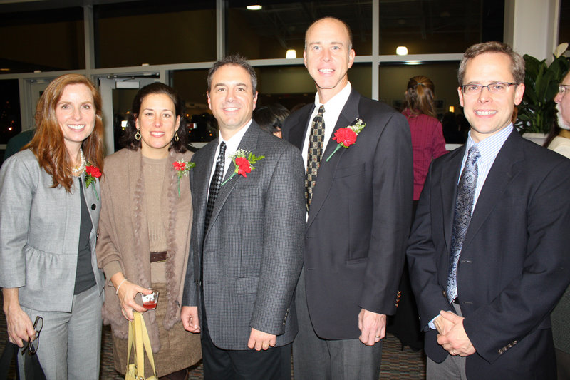 Portland School Board members Kate Snyder, chairperson; Marnie Morrione; Jaimey Caron and Ed Bryan; and former school board Chair Peter Eglinton.