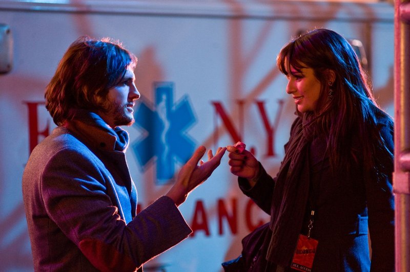 Ashton Kutcher as Randy and Lea Michele as Elise in New Line Cinema's romantic comedy "New Year's Eve."