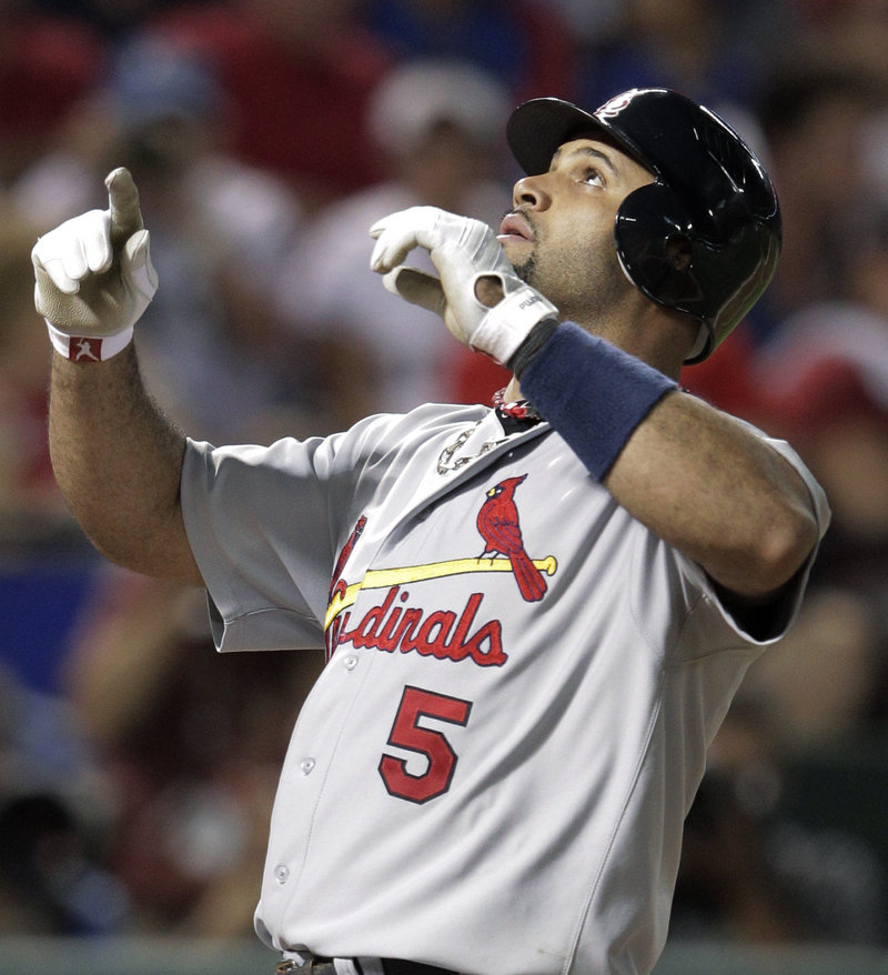 Albert Pujols spurned a 10-year contract offer from the St. Louis Cardinals to join the Los Angeles Angels, where he is expected to spend most of the rest of his career as a DH.