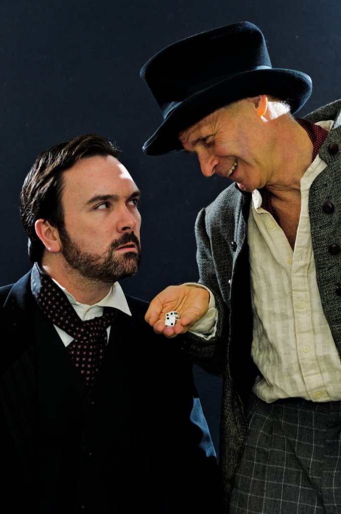 Brian McAloon, left, and David Arthur Bachrach in "The Christmas Bride."