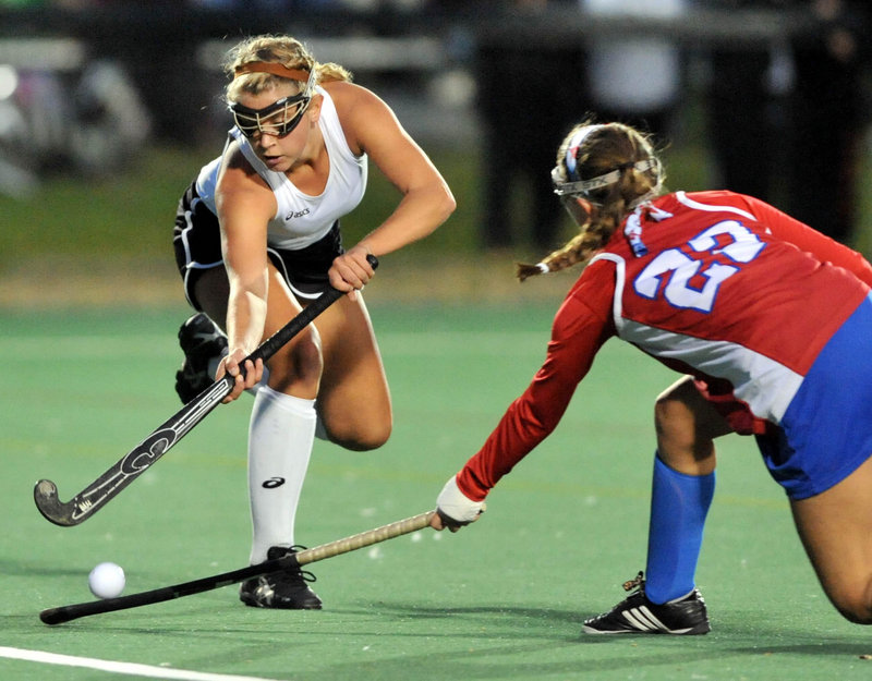 Nicole Sevey followed her sister, who left Skowhegan as the school’s field hockey career scoring leader, then blazed her own path as a star on a state championship team.