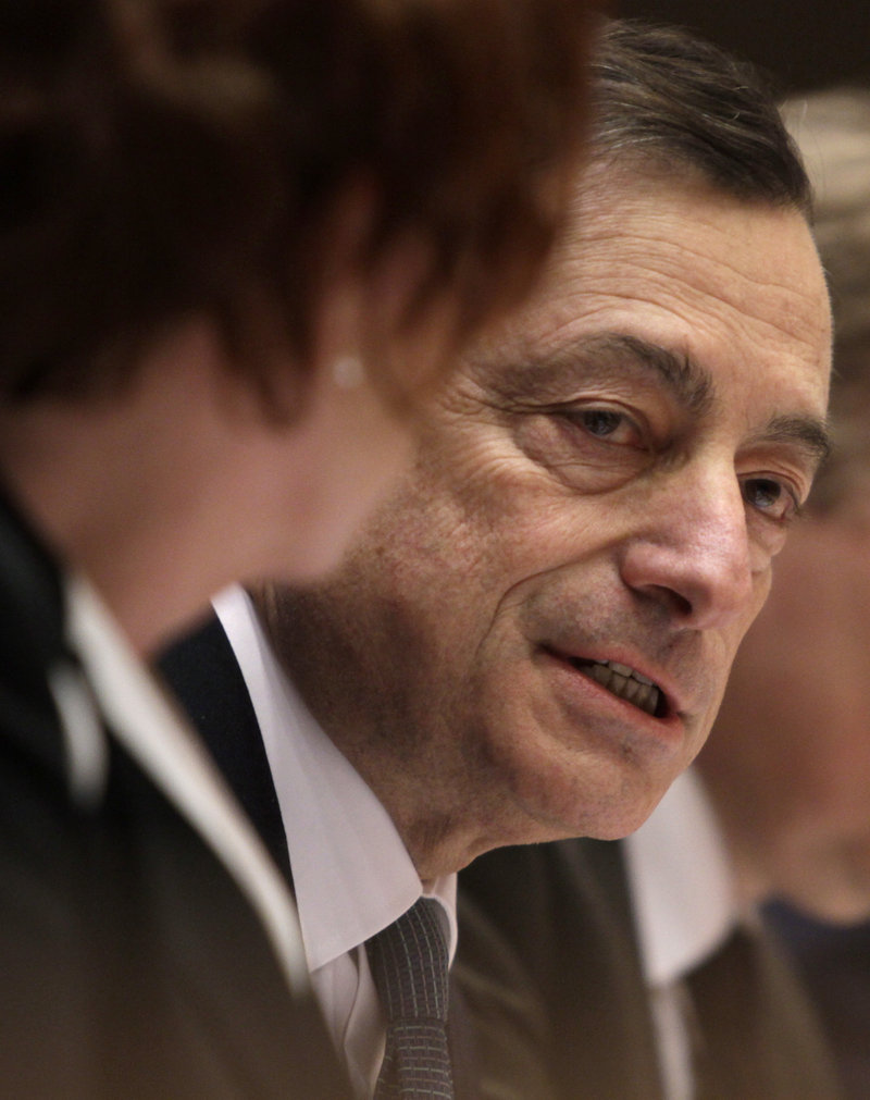 Mario Draghi, president of European Central Bank, said Monday that the central bank was looking for ways to keep the eurozone bailout fund working even if France loses its AAA rating.