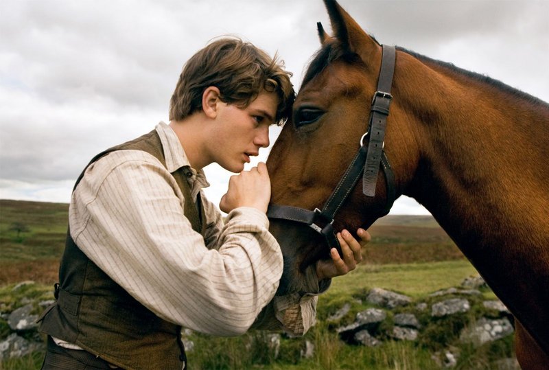 Albert, played by Jeremy Irvine, with his beloved Joey in “War Horse.”