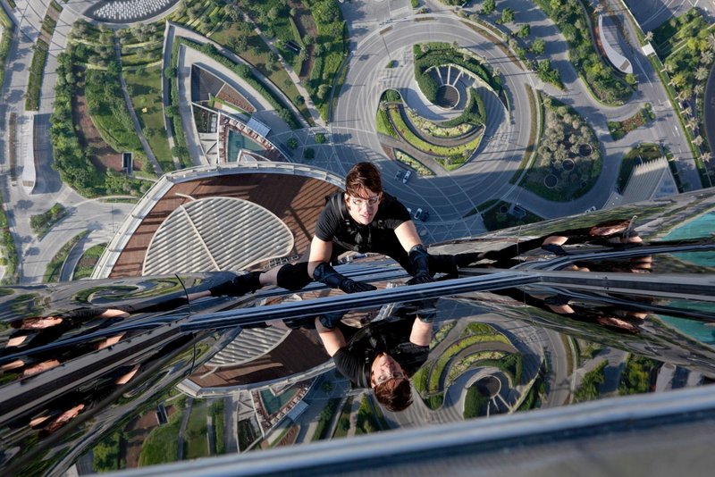 Tom Cruise scales new heights in “Mission Impossible – Ghost Protocol.”