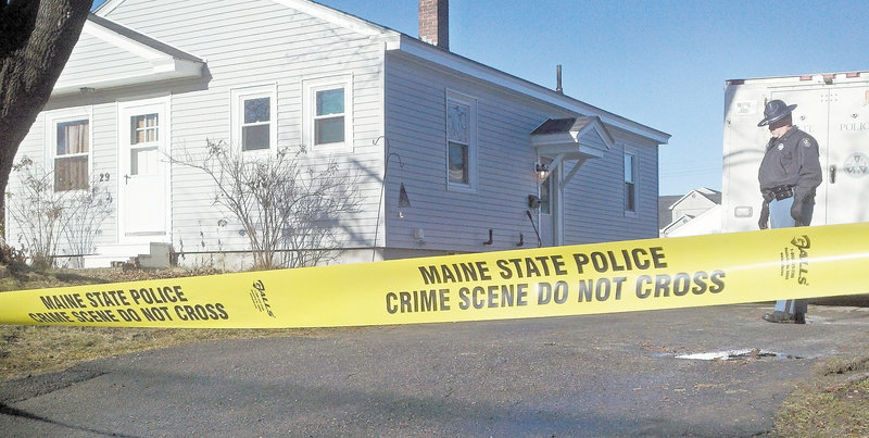 Yellow crime-scene tape surrounds the Waterville house where 20-month-old Ayla Reynolds was reported missing six days ago. Waterville Police Chief Joseph Massey downplayed the significance of the tape, however, saying it was “just an additional barrier” to secure the site.