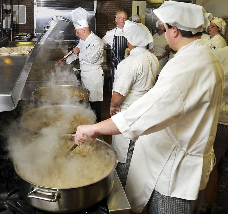 Culinary arts students at Southern Maine Community College learn to make gumbo. Most restaurant chefs aren’t paid enough, a writer says.