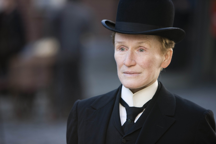 Glenn Close, shown here in a scene from "Albert Nobbs," is nominated for an Academy Award for best actress.