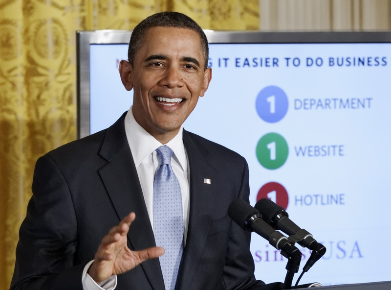 President Barack Obama talks about government reform Fridayn the East Room of the White House in Washington. He also that he will give Cabinet rank to the head of the Small Business Administration.