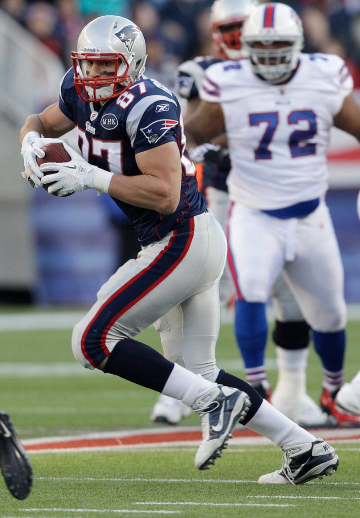 Rob Gronkowski set the single-season record for tight ends with 1,327 yards receiving.
