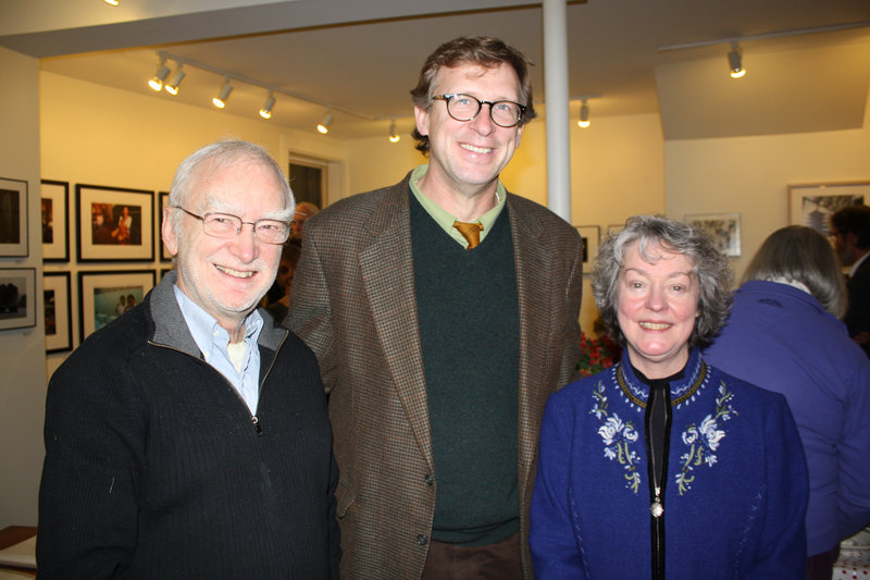 Guest curator Bruce Brown, Maine College of Art President Don Tuski and Addison Woolley Gallery owner Susan Porter.