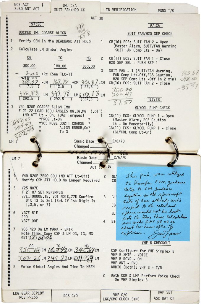 NASA is challenging the sale of this Apollo 13 checklist for $390,000 to an anonymous bidder, contending it should be in a museum rather than sold to private collectors.