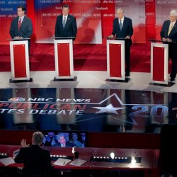 Jon Huntsman, Rick Santorum, Mitt Romney, Ron Paul, Newt Gingrich, Rick Perry, David Gregory