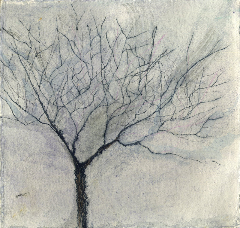 Susan Tureen's "Winter Tree," now on display at "Drawn and Quartered: Hidden Treasures of the Studio."