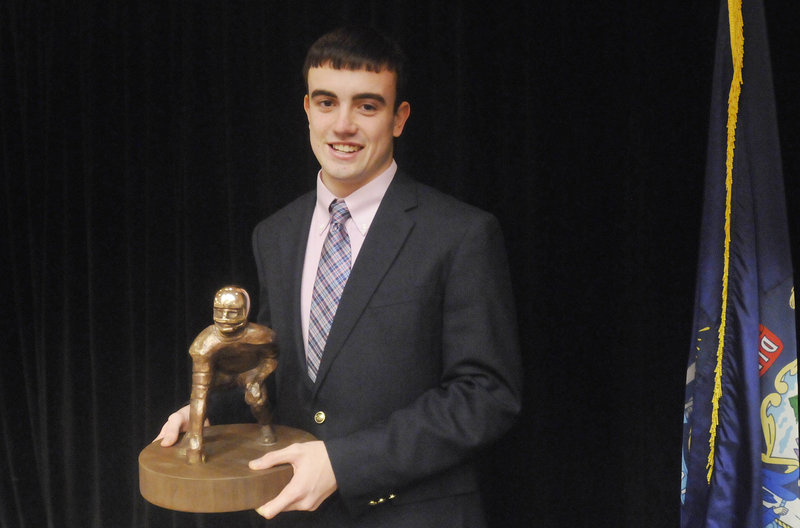 Jordan Hersom is the first player from Leavitt High to win the Fitzpatrick Trophy, and just the third from a Class B or C school.