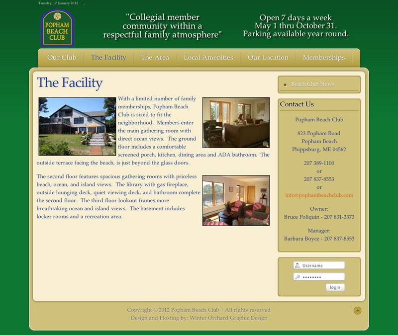 The website of the Popham Beach Club shows photos of the facility in Phippsburg. Owner Bruce Poliquin, the state treasurer, is planning to expand uses of the club.