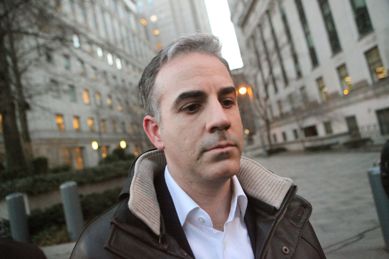 Level Global Investors LP co-founder Anthony Chiasson leaves federal court in New York after being released on bail on charges of insider trading in May.