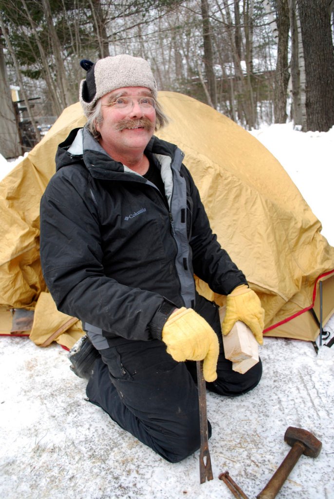 Bernie Chapman lives in Ripley and has been going to Baxter State Park for 20 years. He camped outside at the park headquarters earlier this month and was among the first in line to make summer camping reservations.