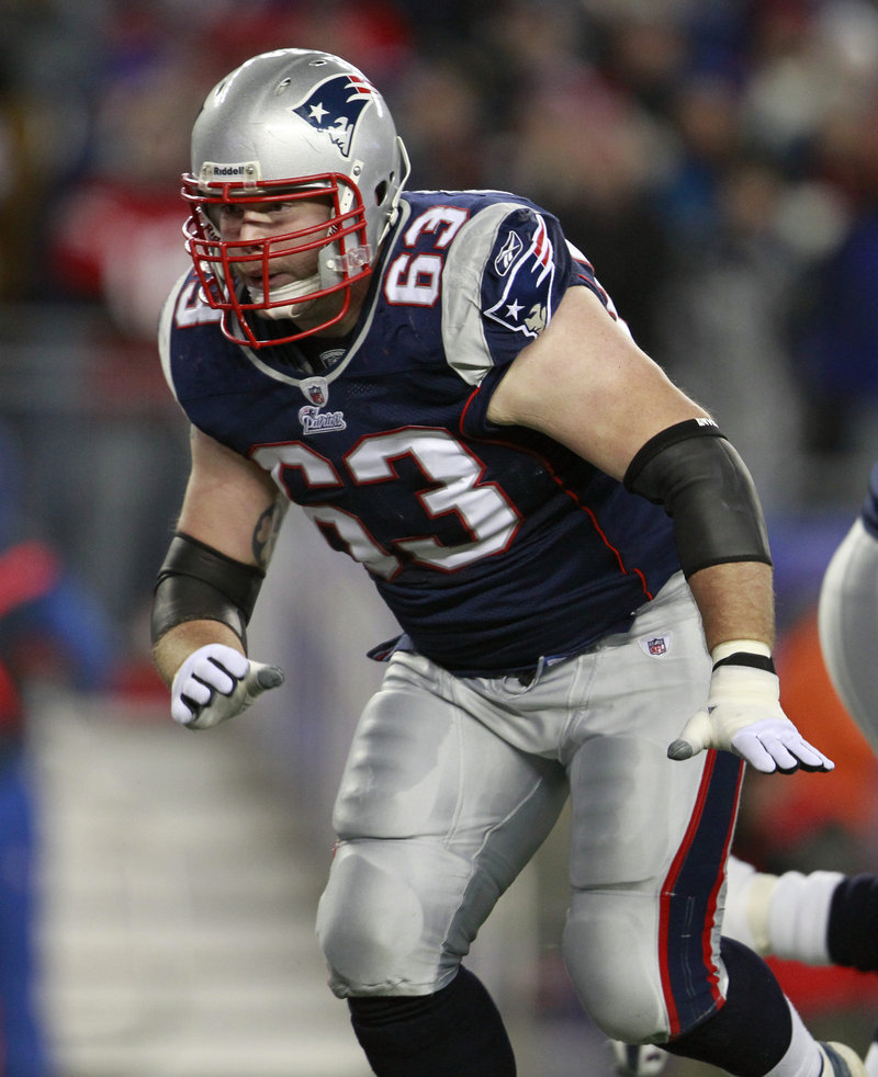 Dan Connolly, who took over at center in the opener, missed four games with a leg injury as the Pats’ offensive line was in constant transition this season.