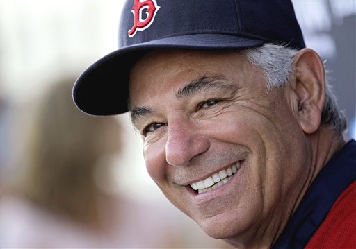 Boston Red Sox manager Bobby Valentine speaks during a news conference as pitchers and catchers officially report to baseball spring training on Sunday, Feb. 19, 2012, in Fort Myers, Fla. (AP Photo/David Goldman)