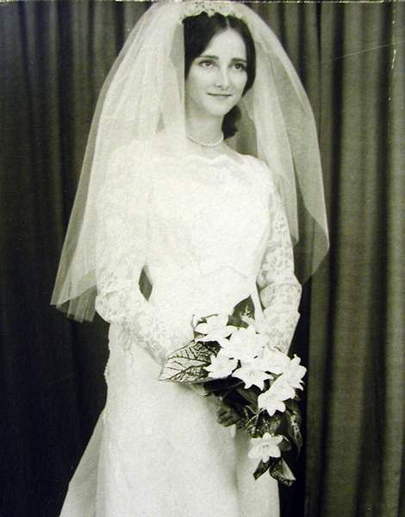 The wedding photo of Clara J. Provost, who was separated from her husband at the time she was slain in 1974.