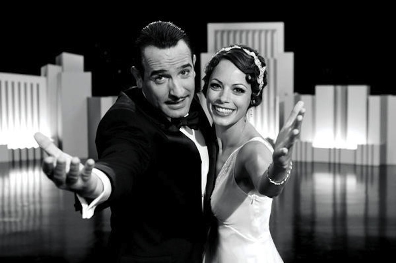 Jean Dujardin and Berenice Bejo in a scene from "The Artist." "The Artist" has a chance tonight to become the first-ever silent movie to win Best Picture in the Oscars' 83-year history.