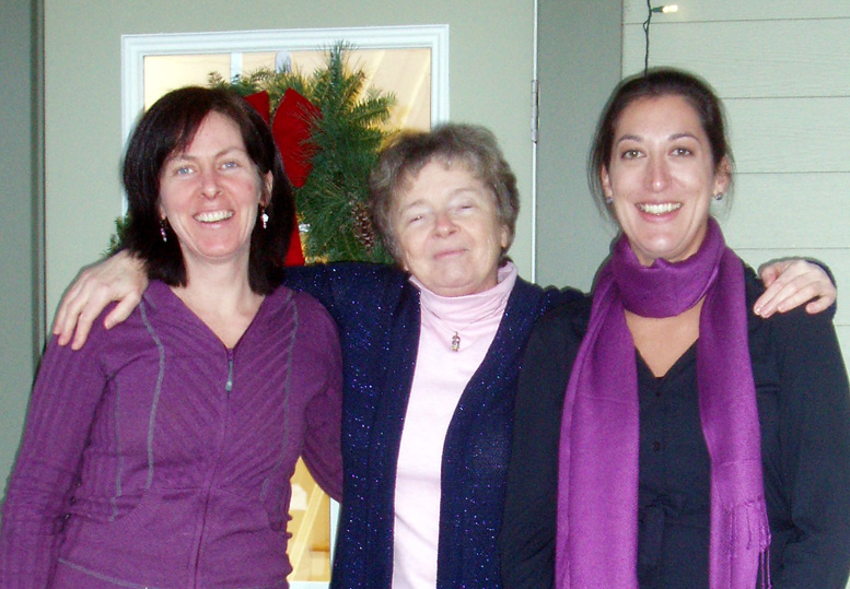Loon Echo members Beth Phelps, left, and Pam Edwards with executive director Carrie Walia, right, at the November 2011 Loon Echo office open house in Bridgton.