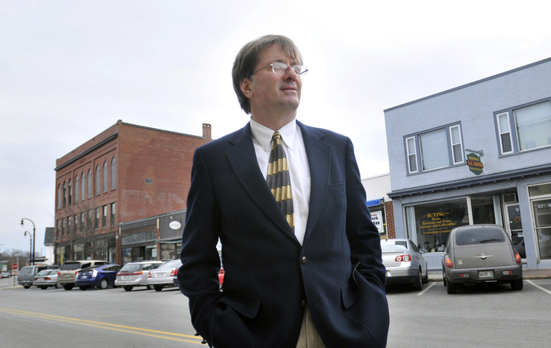 Drinan Properties owner Michael Drinan says tenants in his building on Ocean Street in South Portland oppose the city’s plan to remove angled parking spots and replace them with parallel parking. Drinan likes a compromise proposal that has a mix of both.