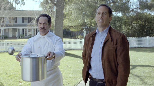 Jerry Seinfeld and "Soup Nazi" Yev Kassem star in an Acura commercial.