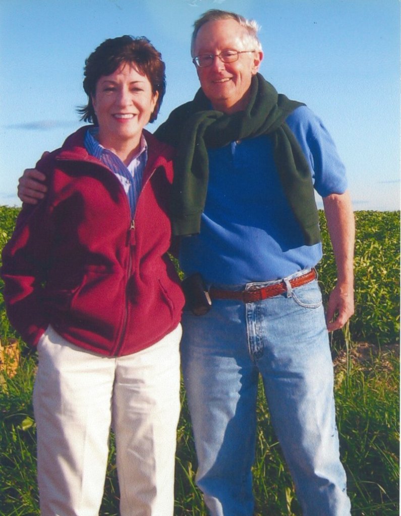 U.S. Sen. Susan Collins with her fiance, Thomas Daffron.