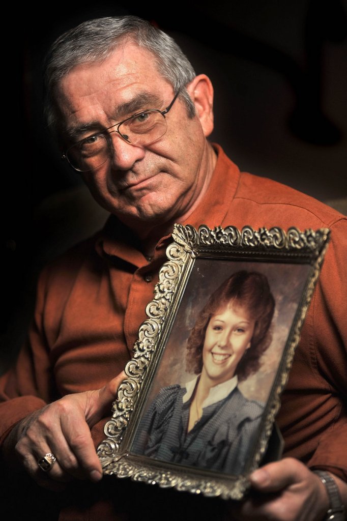 Richard Moreau of Jay, whose daughter Kimberly vanished in 1986, still hangs fresh posters of her in Jay, clinging to hope that closure is possible someday.