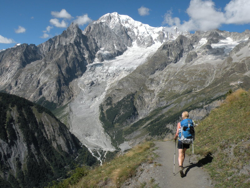 The Tour du Mont Blanc is a 170-kilometer hike around the Mont Blanc Massif – through France, Italy and Switzerland – that offers spectacular views as travelers follow a graded, well-marked path.