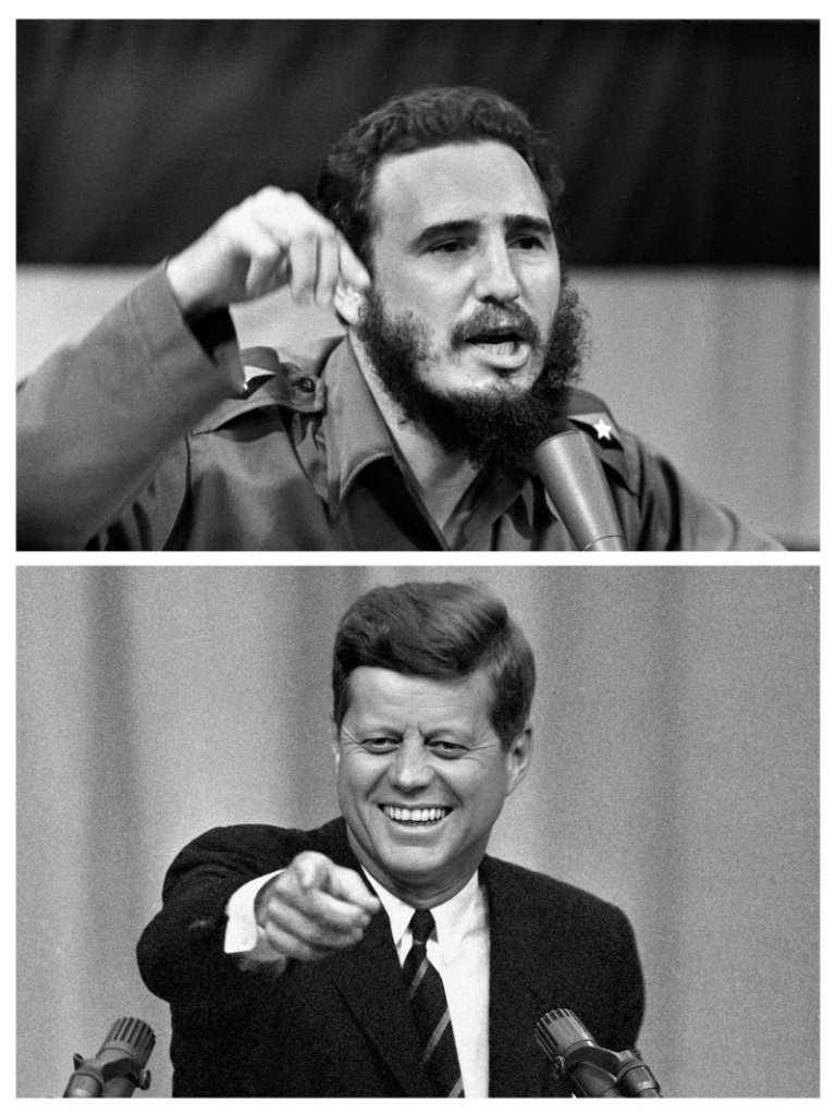 Fidel Castro and John F. Kennedy