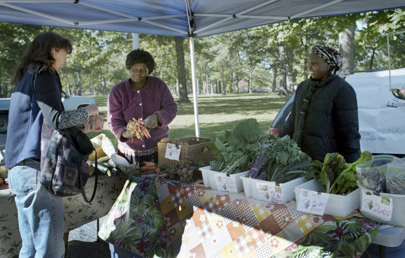 Cultivating Community received a $300,000 grant to expand a program that equips farmers markets, like the one in Deering Oaks, above, with card-swipe machines for food stamp cards.
