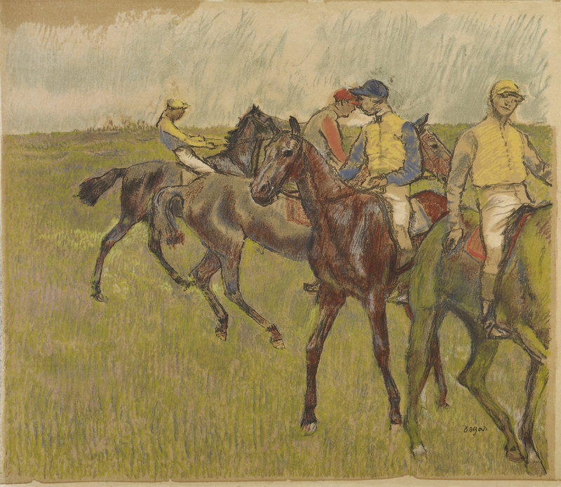 “Before the Race,” 1895, color lithograph on lightweight tan wove paper