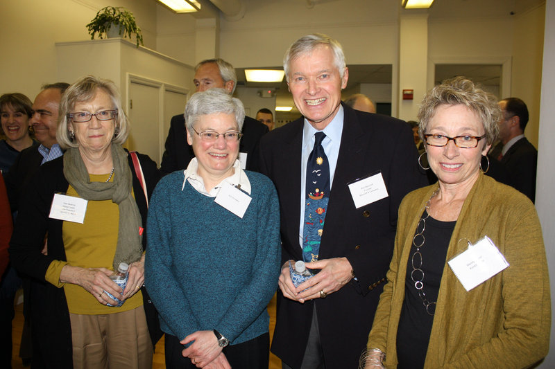 Deb Deatrick of MaineHealth, Ann Donaghy, Ron Bancroft, founder of Bancroft and Co., and Wendy Taylor of Konbit Sante.
