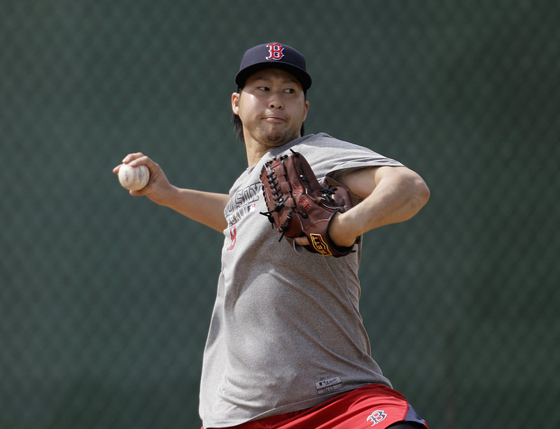Junichi Tazawa, a former Portland Sea Dog, had Tommy John surgery almost two years ago but returned to pitch three games for the Red Sox last season.