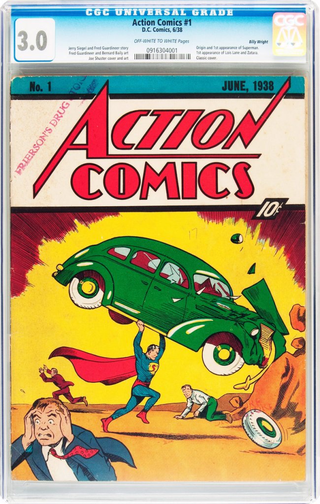 Action Comics No. 1 from Billy Wright’s collection is expected to sell for about $325,000. Superman makes his first appearance in this issue. The entire collection could sell for more than $2 million at auction.