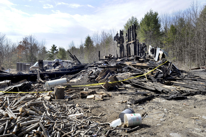 This single-family home on Harmon's Hill Road in Standish was destroyed by fire early Monday morning.