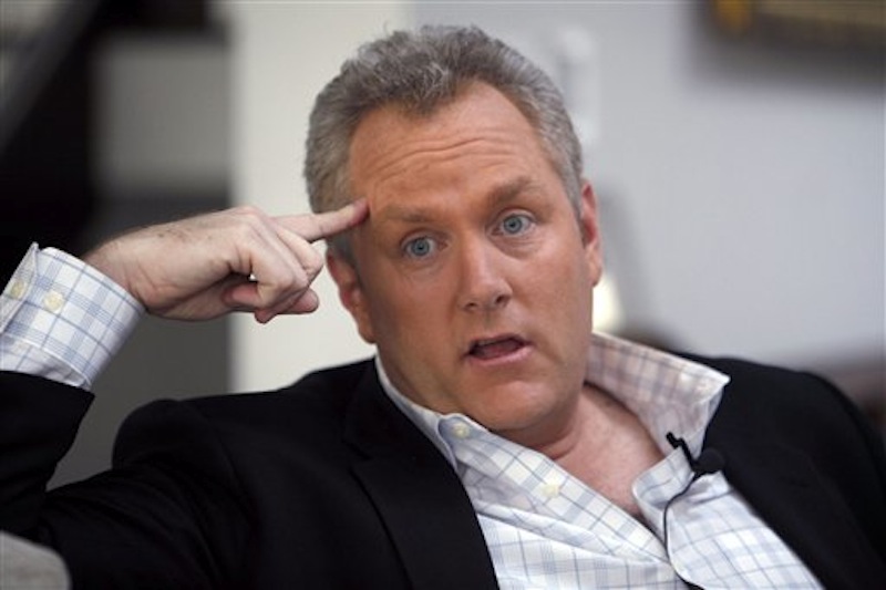 In this Feb. 11, 2010 photo, conservative media publisher and activist Andrew Breitbart is seen during an interview with the Associated Press at his home in Los Angeles. Breitbart, who was behind investigations that led to the resignations of former Rep. Anthony Weiner and former Agriculture Department official Shirley Sherrod, died Thursday, March 1, 2012 in Los Angeles. He was 43. (AP Photo/Reed Saxon, File)